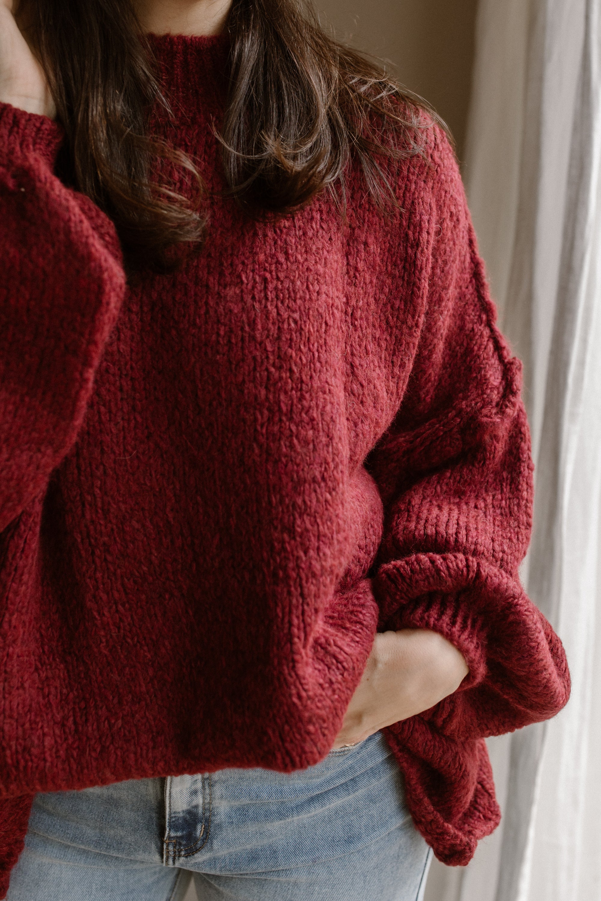 Sweater Moon bordeaux