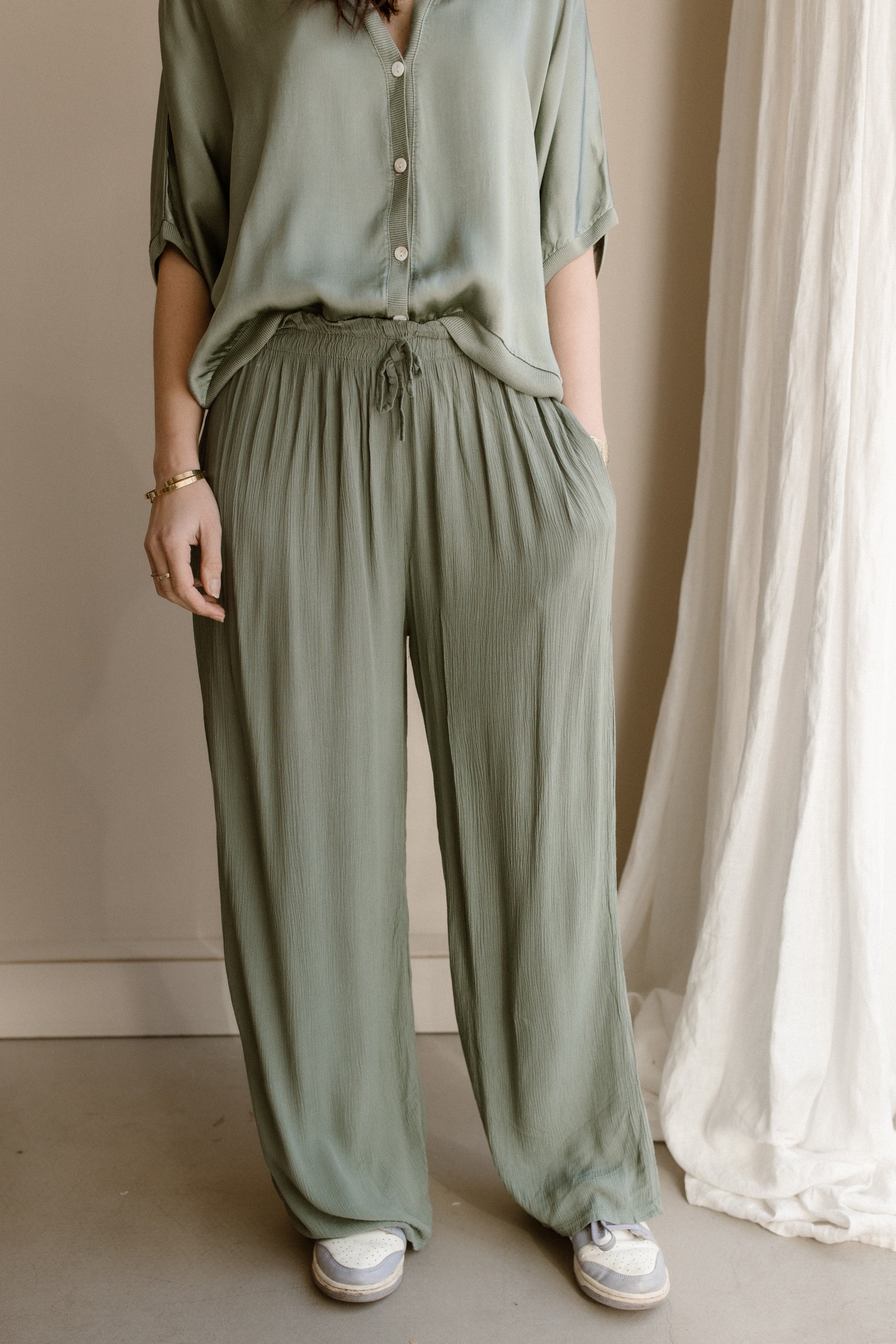 Pantalon Linn licht groen