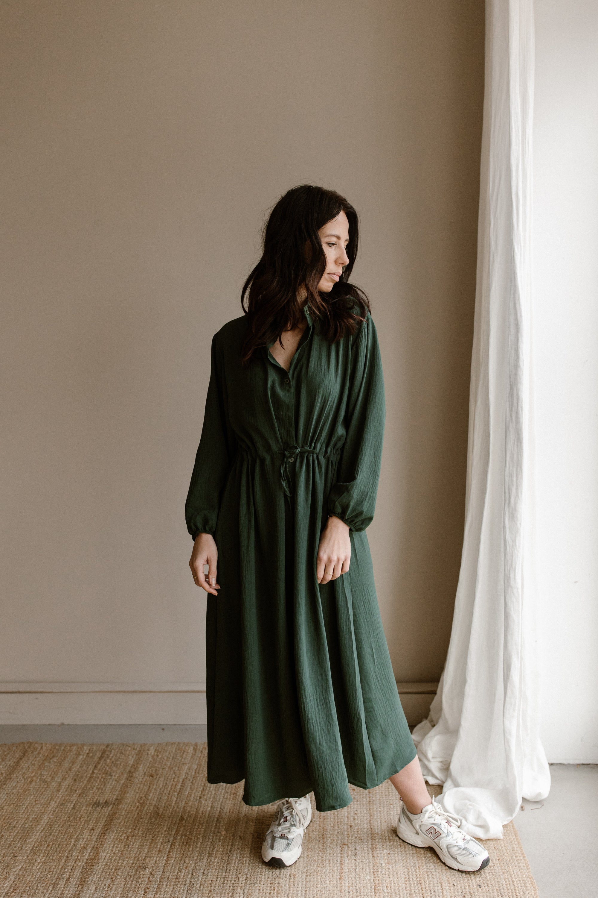 Robe Poppy vert foncé