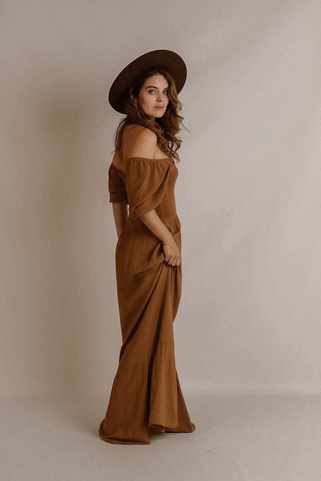 Kleid Audrey Cognac